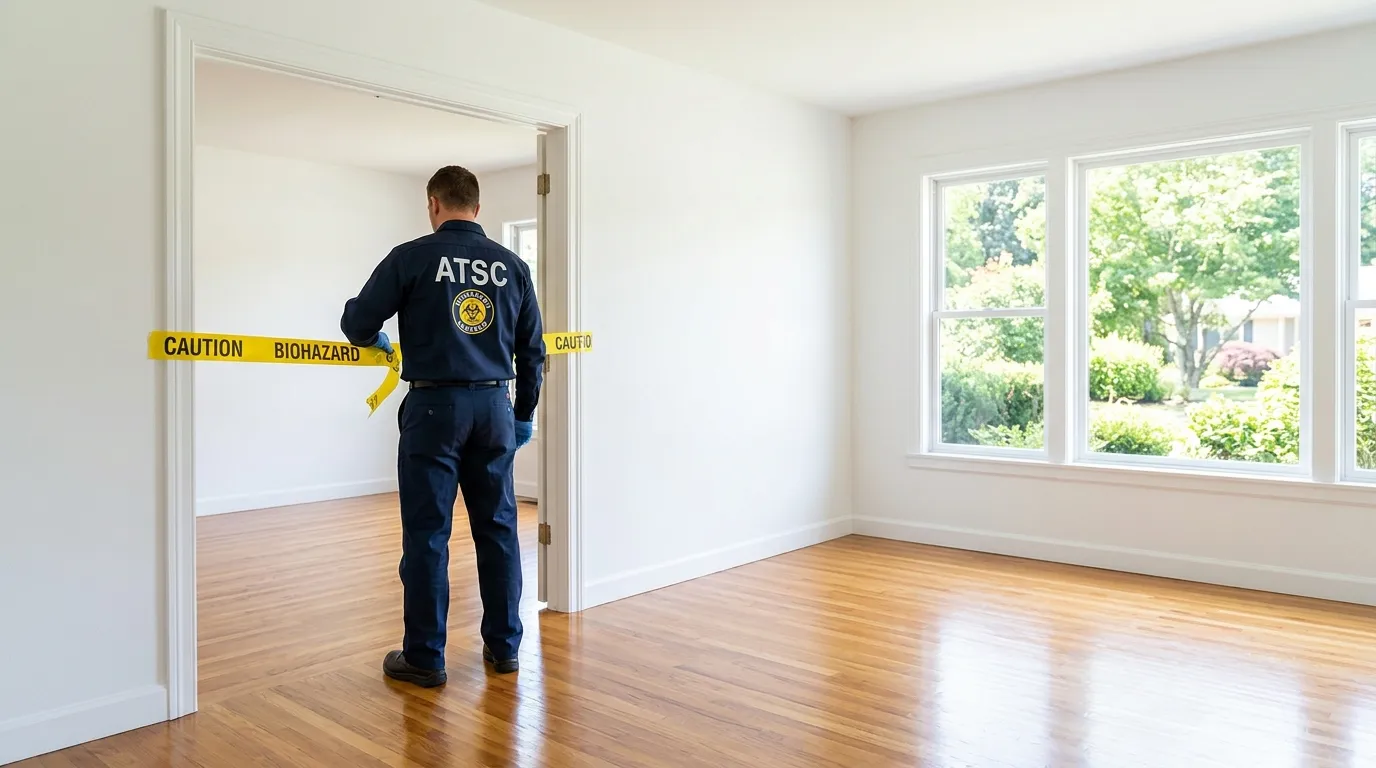Certified biohazard cleanup crew performing Trauma Scene Cleanup in Canoga Park
